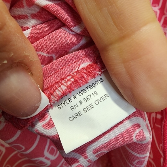 ELEMENTZ Women's Plus size Pink and.White button Down shirt 2X - Picture 12 of 15